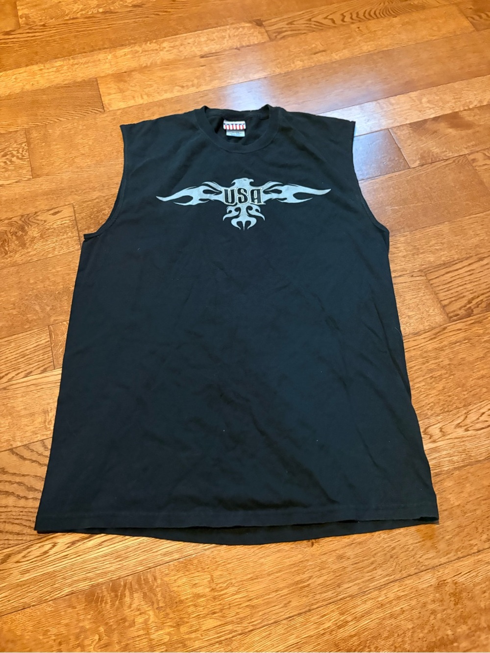 Y2K USA Patriotic Cut Off Sleeveless T-Shirt